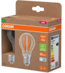 OSRAM E27 LED 5W, 1055 lm, 4000 K, hidegfehér, áttetsző üveg-75 W normál izzó helyett, 2 darabos - Superstar+ Classic A filament (4099854259814)