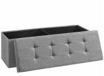 SONGMICS Összecsukható vászon tárolópuff, szürke 110x38x38cm (LSF77GV1) - mono-shop