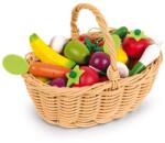Janod fa játékkészlet - Zöldség-gyümölcs kosár