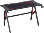 HomCom Gamer asztal, fém/MDF, piros/fekete