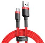 Baseus CAFULE adatkábel (USB - Type-C, 3A, 20W, PD gyorstöltő 3.0, 50cm, cipőfűző) PIROS
