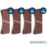 Bosch PRO X440 Csiszolószalag készlet, G40/G60/G80/G120, 20db-os, 75x457mm (2608623336) (2608623336)