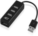 ACT AC6205 HUB USB 2.0 cu 4 porturi Negru (AC6205)