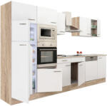 Leziter 340 Yorki Konyhablokk - Sonoma Tölgy Korpusz, Selyemfényű Fehér Front