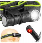 Vayox Led Fejlámpa Akkumulátoros Fejlámpa Alumínium Mágnes 500lm Pro Vayox (LATARKA CZOŁOWA ŚWIATŁO BIAŁE CZERWONE)