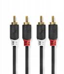 Nedis sztereó audiokábel, 2xRCA, aranyozott, 3m (CABP24200AT30)