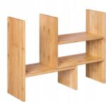 SONGMICS Polcok Asztallap Állvány, állítható szélesség, bambusz fa, 40cm magas (OFS45NL)