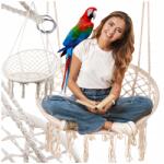 VERK GROUP Függőágy Kerti Hintaszék Függőszék Boho Gólyafészek 80CM (01430)