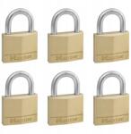 Master lock 6 db-os sárgaréz lakat szett 1 db kulcshoz Masterlock 140EURSIX 40mm (140EURSIX)