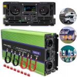 Qoltec Feszültség átalakító Qoltec 2500W/5000 12V/230V Ups Tiszta Sinus LCD