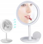 Verk Group Kozmetikai smink tükör led ventilátorral (15786)