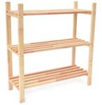 ROJAPLAST Fa regál, 80×75×30cm, 3 polc, 30kg/polc (5905919010322)