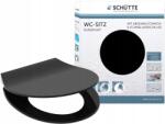 SCHÜTTE WC-ülőke Slim fekete duroplast, lassan süllyedő, No. 22 (429417)