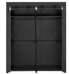 Songmics Moduláris gardróbszekrény 174 cm fekete modern (RYG02)