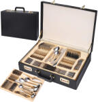  TRENDY' S rozsdamentes acél evőeszköz készlet, 84 részes, króm