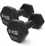 4FIZJO Súlyzók Edzéshez Öntöttvas Csúszásgátló Súlyzó Szett 2x3 Kg (Hantelki żeliwne do ćwiczeń siłowych 2×3 kg)