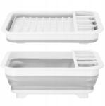 SPRINGOS Összecsukható Szárítógép Nagy Szilikon Szürke Edénycsepegtető Evőeszközök Tányérok (HA5198)