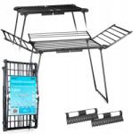 Massido Mosó-szárítógép álló összecsukható kötél 22 mb fekete (688501) Ruhaszárító