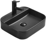 Mexen Sofia mosdó felültöltős 40 x 40 cm, fekete matt - 22154085 (22154085)