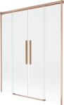 Mexen Rox 2-szárnyú kádparaván, tolóajtós, 160 x 150 cm, átlátszó, kefélt réz - 8C9-160-002-65-00 (8C9-160-002-65-00)