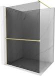 Mexen Kioto+ zuhanyfal polccal Walk-in 80 x 200 cm, grafit, arany kefélt - 800-080-121-55-40 (800-080-121-55-40)
