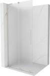 Mexen Velar L toló zuhanyfal Walk-in 120 x 200 cm, 8 mm-es zúzmarás, kefélt nikkel - 871-120-003-33-97 (871-120-003-33-97)