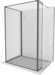 Mexen Kioto zuhanyfal Walk-in 100 x 80 x 30 cm, fekete keret, gunmetal - 800-100-080-221-95-70-030 (800-100-080-221-95-70-030)