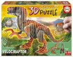 Educa 3D пъзел Educa - Велоцираптор, 64 части (EDU19382)