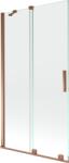 Mexen Velar kétszárnyú toló zuhanyfal 100 x 150 cm, áttetsző, rózsaarany - 896-100-000-01-60 (896-100-000-01-60)