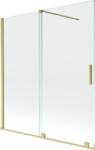 Mexen Velar 2-szárnyú tolható fürdőparaván 150 x 150 cm, átlátszó, matt arany - 896-150-000-01-55 (896-150-000-01-55)