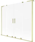 Mexen Velar L Duo dupla tolóajtós kádparaván 170 x 150 cm, matt, arany szálcsiszolt - 896-170-003-32-55 (896-170-003-32-55)