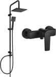 Mexen Tord fali zuhany szett zuhataggal és Lynx zuhanycsappal, fekete - 745940200-70 (745940200-70)