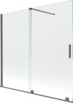 Mexen Velar 2-szárnyas tolózuhanyfal 170 x 160 cm, átlátszó, matt szürke - 896-170-000-01-66 (896-170-000-01-66)