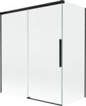 Mexen Rox kétszárnyú toló kádparaván 140 + 70 x 150 cm, átlátszó, fekete - 8C9-140-070-70-00 (8C9-140-070-70-00)