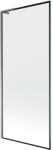Mexen Next L egyajtós, 80 x 150 cm-es fürdőkád képernyő, fekete keret, gun metal - 895-080-000-03-70-95 (895-080-000-03-70-95)