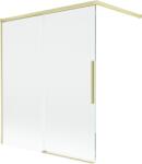 Mexen Rox 2-szárnyú eltolható kádparaván 140 x 150 cm, átlátszó, arany matt - 8C9-140-003-55-00 (8C9-140-003-55-00)