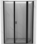 Mexen Mist L jobboldali nyíló zuhanyajtó 145 cm, fekete keret, fekete - 8A4L-145-001-70-70-P (8A4L-145-001-70-70-P)
