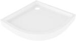 Mexen Flow+ félköríves zuhanytálca 80 x 80 cm, fehér fényes - 46Q108080H (46Q108080H)