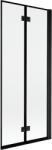 Mexen Mist kétszárnyú jobb oldali kádparaván 80 x 150 cm, fekete keret, fekete - 8A9-080-002-70-70-P (8A9-080-002-70-70-P)