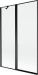 Mexen Mist 2-szárnyas bal oldali kádparaván 120 x 150 cm, fekete keret, fekete - 8A9-120-011-70-70-L (8A9-120-011-70-70-L)