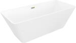 Mexen Tava szabadon álló bordázott kád 170 x 75 cm, fehér, arany túlfolyó - 52851707500-50 (52851707500-50)