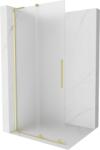 Mexen Velar L zuhanyfal tolóajtóval Walk-in 110 x 200 cm, matt 8 mm, arany kefélt - 871-110-003-33-55 (871-110-003-33-55)