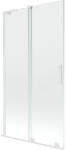 Mexen Velar L 2-szárnyú, toló kádparaván, 100 x 150 cm, átlátszó, fehér - 896-100-003-01-20 (896-100-003-01-20)