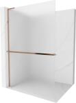 Mexen Kioto+ L zuhanyfal polccal Walk-in 120 x 200 cm, zúzmara, rózsaarany - 800-120-123-60-30 (800-120-123-60-30)