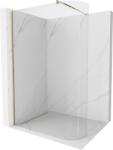 Mexen Kioto-R Lekerekített Walk-in zuhanyfal 150 x 200 cm, átlátszó 8 mm, arany - 800-150-101-50-06 (800-150-101-50-06)