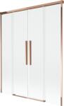 Mexen Rox 2-szárnyú tolóajtós fürdőkádfal 140 x 150 cm, átlátszó, rózsaarany - 8C9-140-002-60-00 (8C9-140-002-60-00)