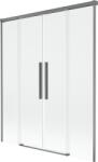 Mexen Rox 2-szárnyú, toló kádparaván 160 x 150 cm, átlátszó, gun metal - 8C9-160-002-95-00 (8C9-160-002-95-00)