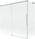 Mexen Rox L 2-szárnyú eltolható kádparaván 170 + 75 x 150 cm, átlátszó, kefe hatású nikkel - 8C9L-170-075-97-00 (8C9L-170-075-97-00)