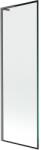 Mexen Next L 1-ajtós fürdőkádparaván 60 x 150 cm, fekete keret, matt szürke kefe - 895-060-000-03-70-66 (895-060-000-03-70-66)