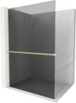 Mexen Kioto+ L zuhanyfal polccal Walk-in 120 x 200 cm, grafit, arany csiszolt - 800-120-123-55-40 (800-120-123-55-40)